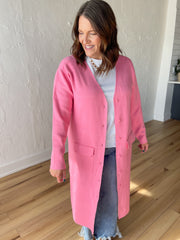 The Bri Cardigan- Pink