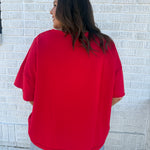Stars & Stripes Patchwork Top- Red - Ana Patricia Boutique