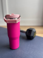 30 OZ Stainless Steel Tumbler- Hot Pink