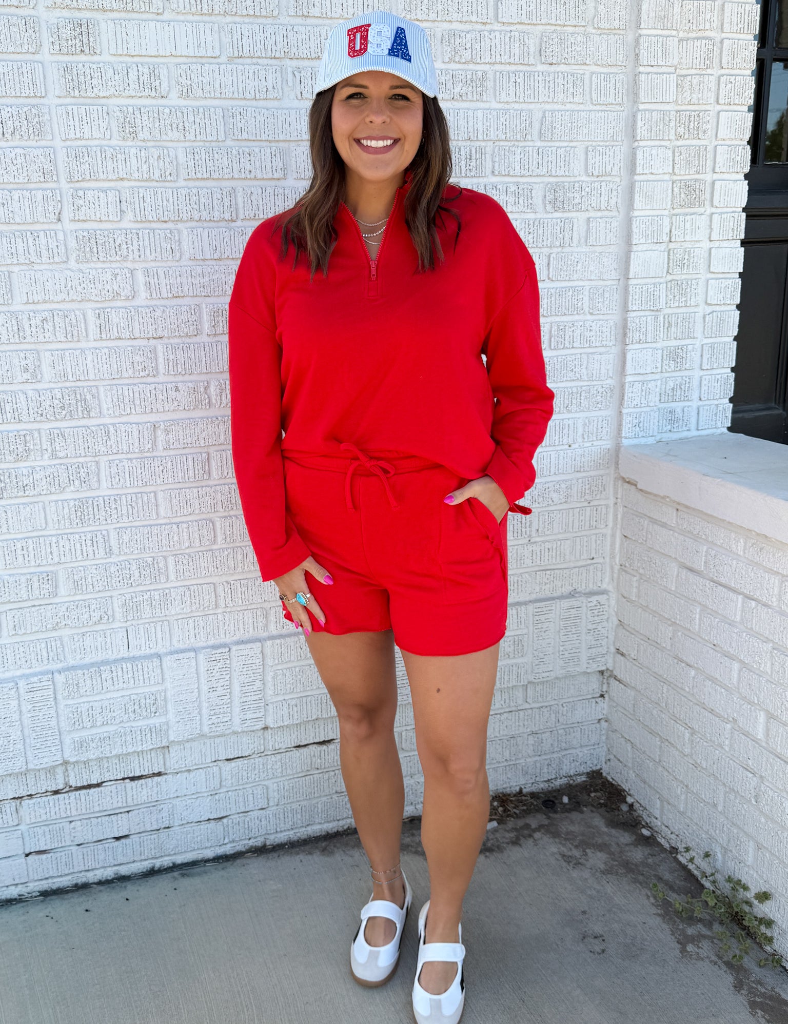Raw Edge Set- Red - Ana Patricia Boutique