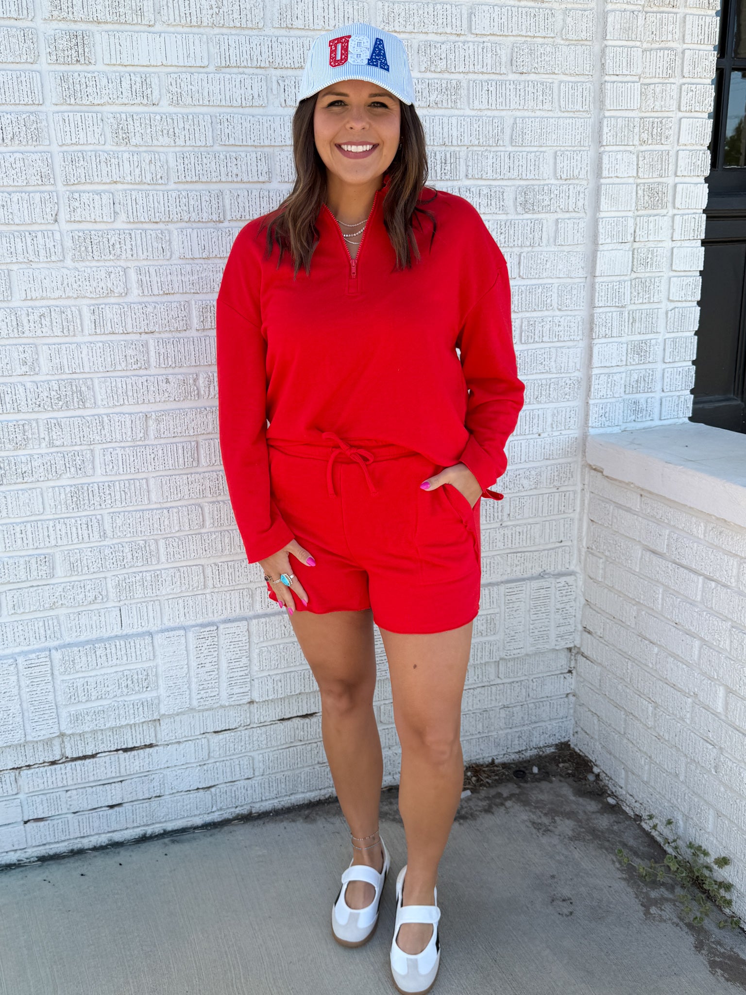 Raw Edge Set- Red - Ana Patricia Boutique