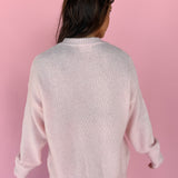 Heart Icon Knit Sweater -Pink/Grey - Ana Patricia Boutique