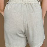 Classic Linen Shorts- Oatmeal - Ana Patricia Boutique