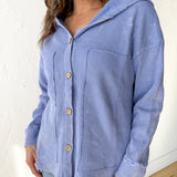 Washed Thermal Jacket- Periwinkle