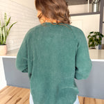 Washed Henley Top- Green - Ana Patricia Boutique