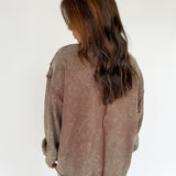 Double Ribbed Pullover- Brown