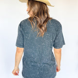 Howdy Cowboy Hat Graphic Tee- Black