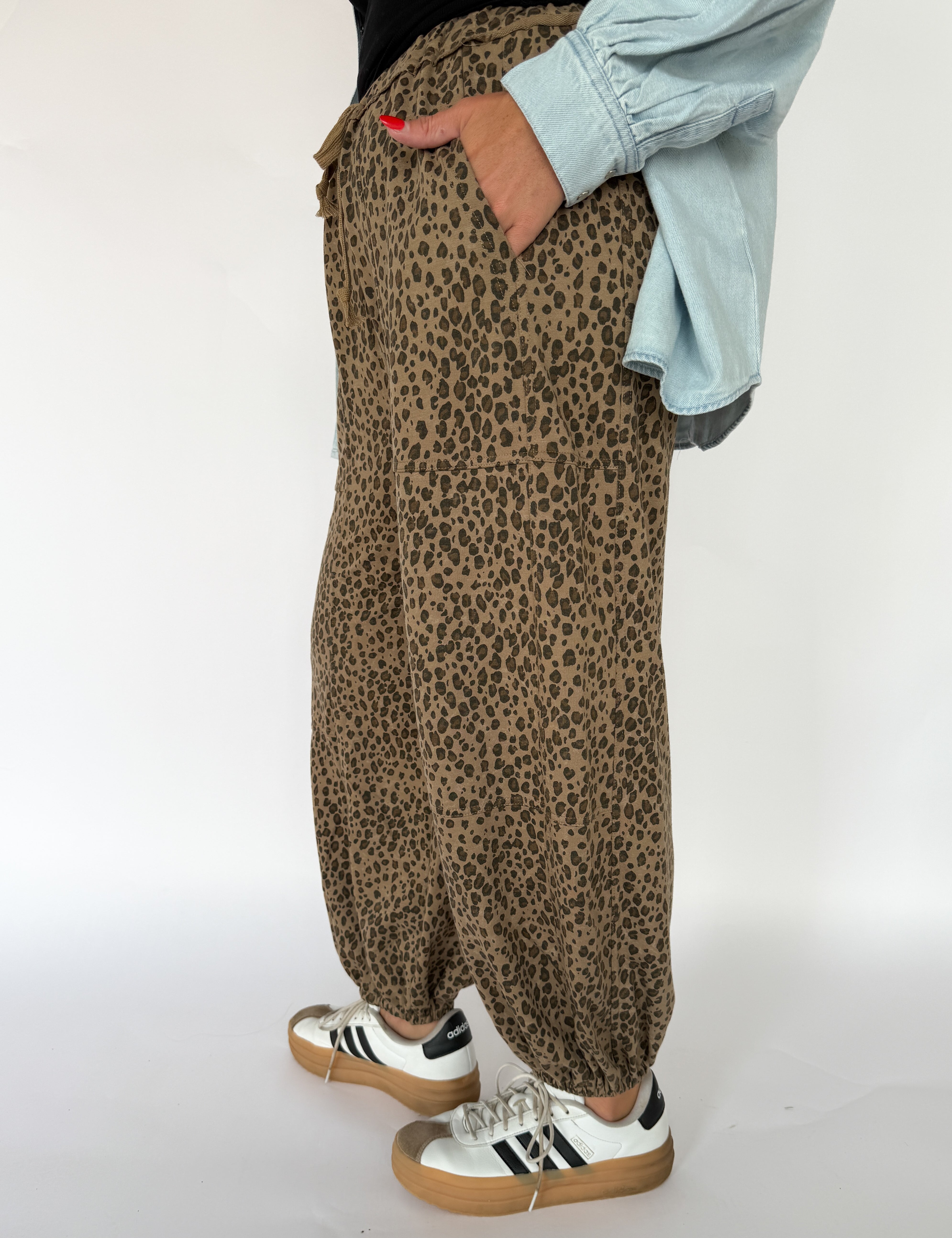 Leopard Terry Joggers - Ana Patricia Boutique