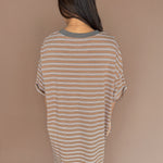 Stripe Knit Pullover Big Top Dress - Ana Patricia Boutique