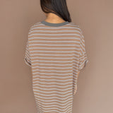 Stripe Knit Pullover Big Top Dress - Ana Patricia Boutique