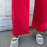 Tummy Control Crop Jeans-Red - Ana Patricia Boutique