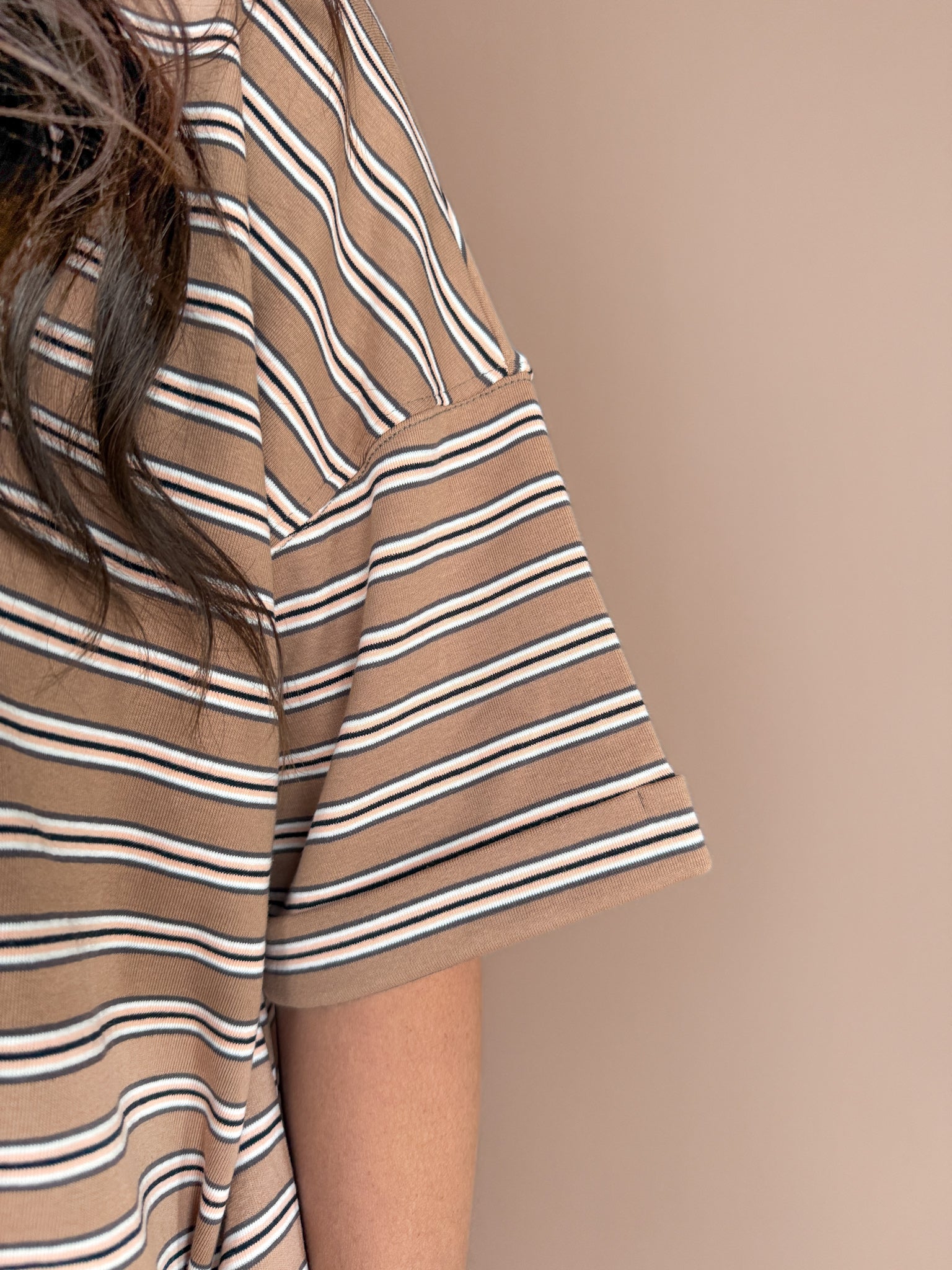Stripe Knit Pullover Big Top Dress - Ana Patricia Boutique