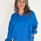 Scuba Half Zip Pullover- Royal