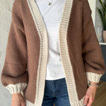 Open Front Sweater Cardigan- Mocha - Ana Patricia Boutique