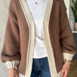 Open Front Sweater Cardigan- Mocha - Ana Patricia Boutique