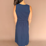Cotton Tank Midi Dress-Navy - Ana Patricia Boutique
