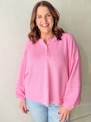 Nomad Nest Long Sleeve Top- Pink