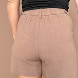 Classic Linen Shorts- Chocolate - Ana Patricia Boutique