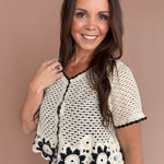 Floral Hem Crochet Top - Ana Patricia Boutique