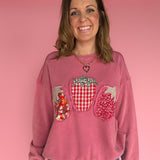 Strawberry Patch Crewneck- Mauve