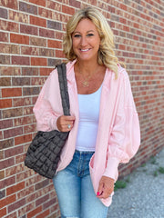 The Free Hooded Cardigan- Pink