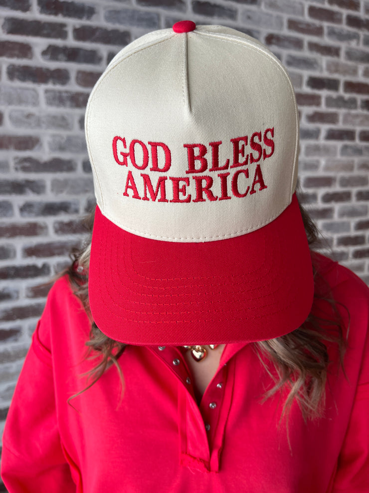 God Bless America Trucker Hat