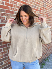 The Eve Rib Knit Pullover- Latte