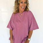 Mineral Wash Oversized Tee-Washed Purple - Ana Patricia Boutique