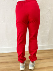 Organic Sweatpants- Red