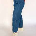 Pinstripe Barrel Jeans- Medium Wash - Ana Patricia Boutique