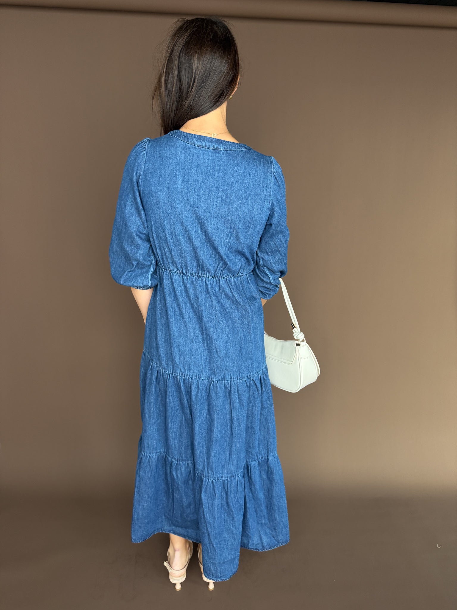 Front Tie Denim Dress - Ana Patricia Boutique