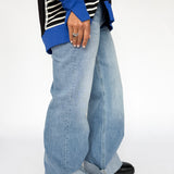 90's Cuff Hem Straight Jeans