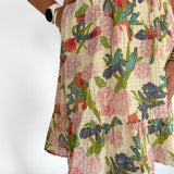 V Neck Flutter Sleeve Dress- Cream - Ana Patricia Boutique