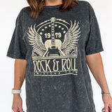 Rock N Roll Graphic Tee- Black