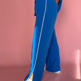 Windbreaker Track Pants- Blue - Ana Patricia Boutique