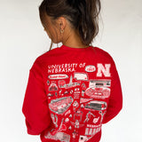 Huskers Hand Sketched Crewneck