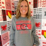 Nebraska Football Crewneck-Grey