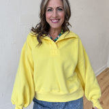 High Collar Pullover - Yellow