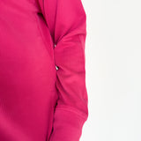 Luxe Ribbed Raglan Top- Plum Pink