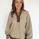 Slub Knit Top- Mocha - Ana Patricia Boutique