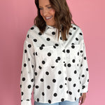 Polka Dot Button Up- Black/Cream - Ana Patricia Boutique