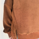 Fleece Pullover- Brown