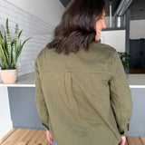 Twill Barn Jacket- Olive - Ana Patricia Boutique