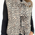 Leopard Tie Front Vest - Ana Patricia Boutique