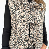 Leopard Tie Front Vest - Ana Patricia Boutique
