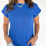 They Ivy Basic Tee- Cobalt Blue