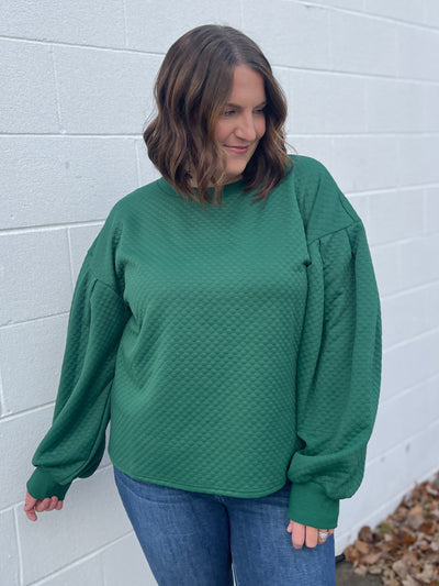 The Hayden Pullover- Hunter Green