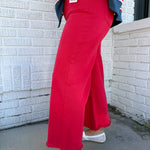 Tummy Control Crop Jeans-Red - Ana Patricia Boutique