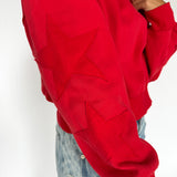 Star Patched Crewneck- Red
