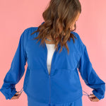 Windbreaker Active Jacket- Blue - Ana Patricia Boutique